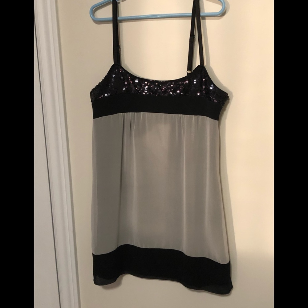 Guess Sheer and Sequin Tank Top size Small